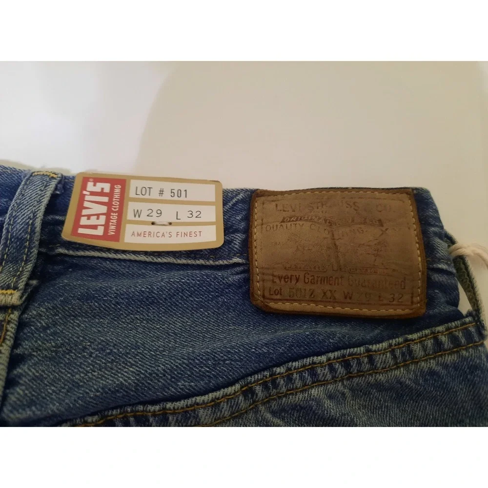 Levis Vintage Clothing LVC 501z XX 1954 28 32 Distressed Jeans New Selvedge Mens - Picture 14 of 15